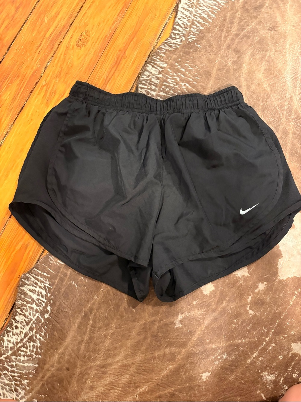 Nike Women's Black Athletic Running Shorts with Swoosh